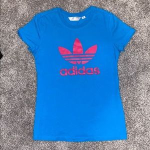 Adidas blue cotton T-shirt